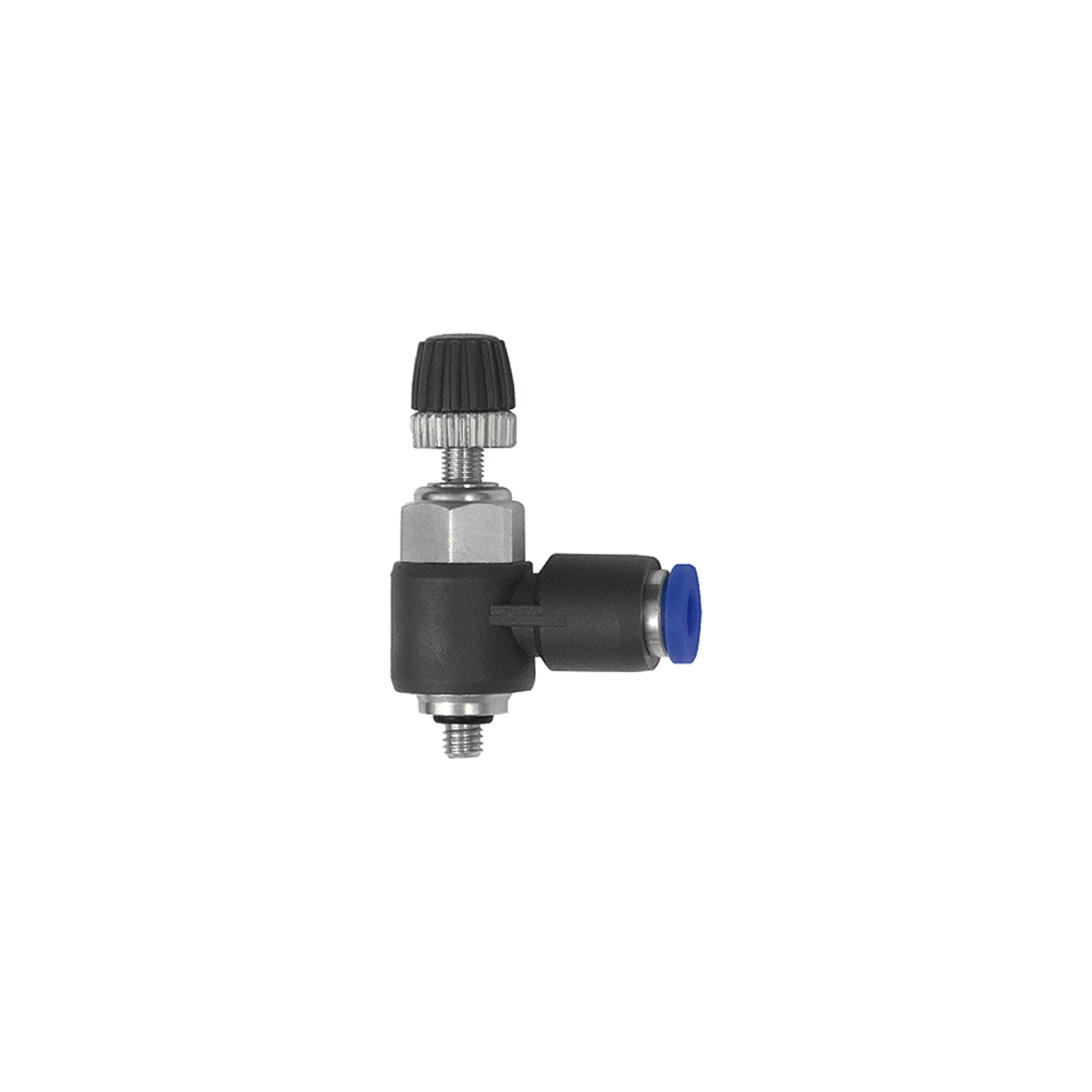 Riegler Drosselrückschlagven. »Blaue Serie« mini, Zuluftdros., M5a. Ø3mm