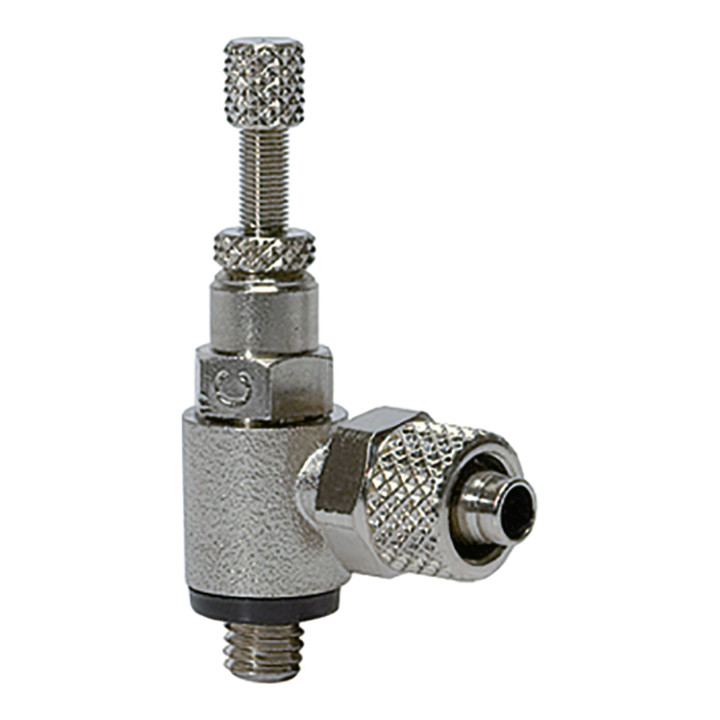 Riegler Drosselrückschlagventil, Abluftdr.Schnellverschr. M5, Schl.4/2,5