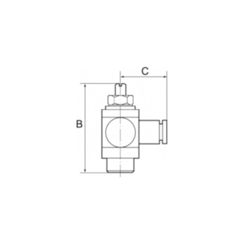 Riegler Drosselrückschlagventil, Abluftdrosselung Steckverb. G1/8, Schl.4