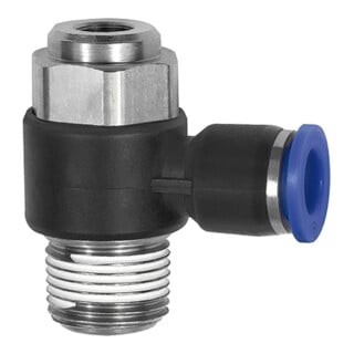 Riegler Drosselrückschlagventil »Blaue Serie«, Abluftdros., R 1/2 a. Ã˜8mm