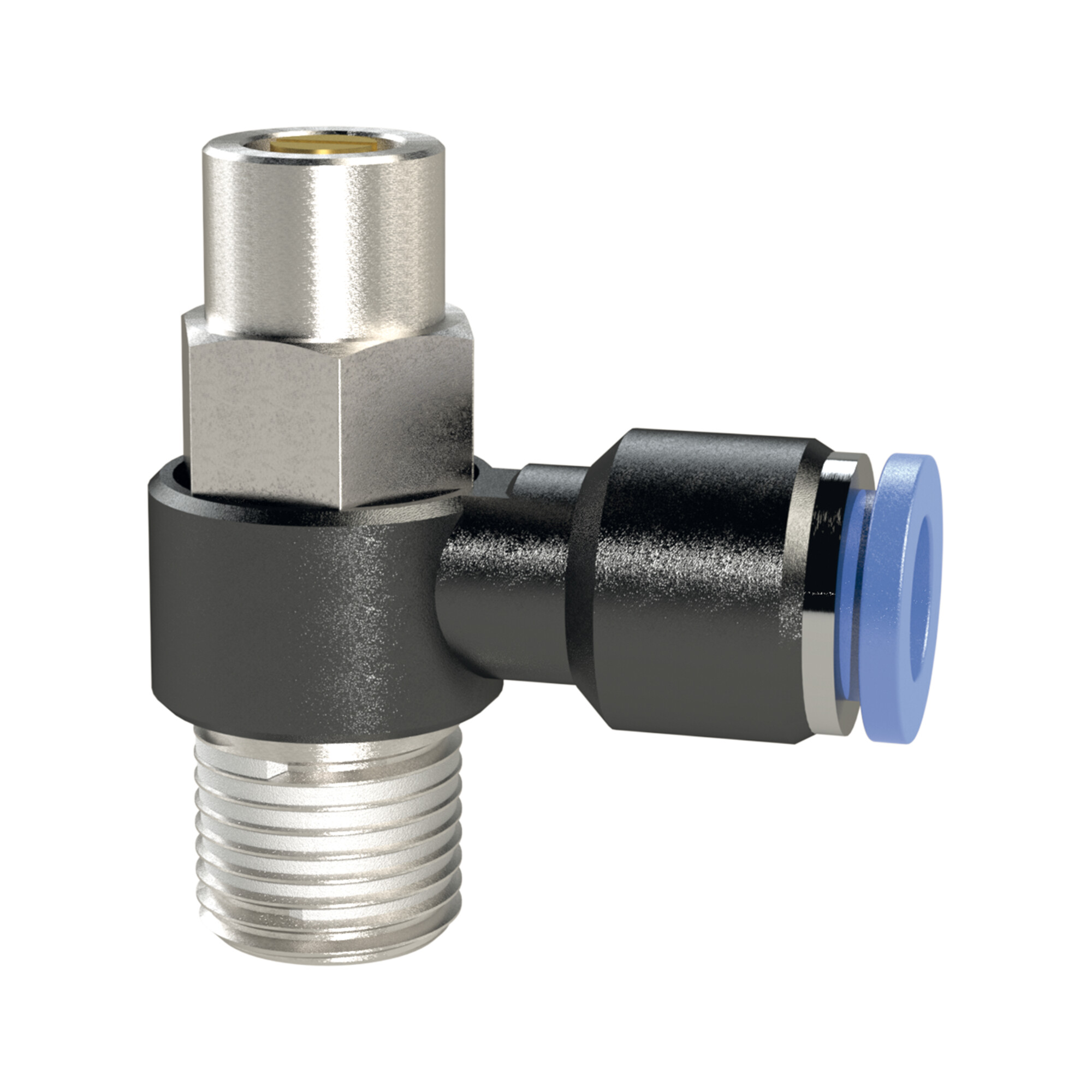Riegler Drosselrückschlagventil »Blaue Serie«, Abluftdros., R 1/4 a. Ã ̃6mm