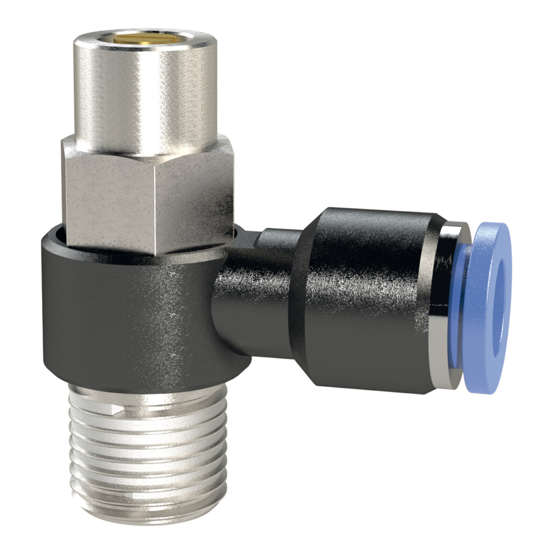 Riegler Drosselrückschlagventil »Blaue Serie«, Abluftdros., R 3/8 a. Ã ̃8mm