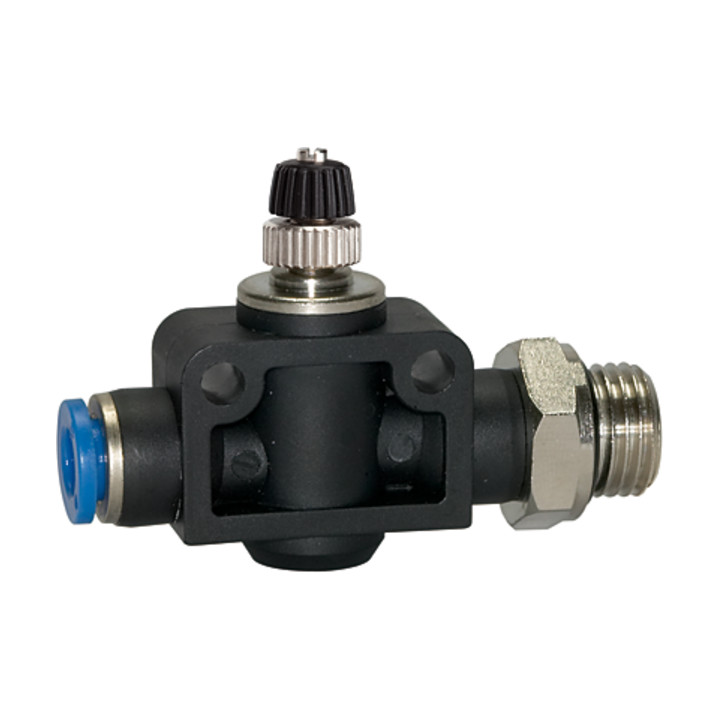 Riegler Drosselrückschlagventil »Blaue Serie«, gerade, G 1/2 außen à ̃ 12mm