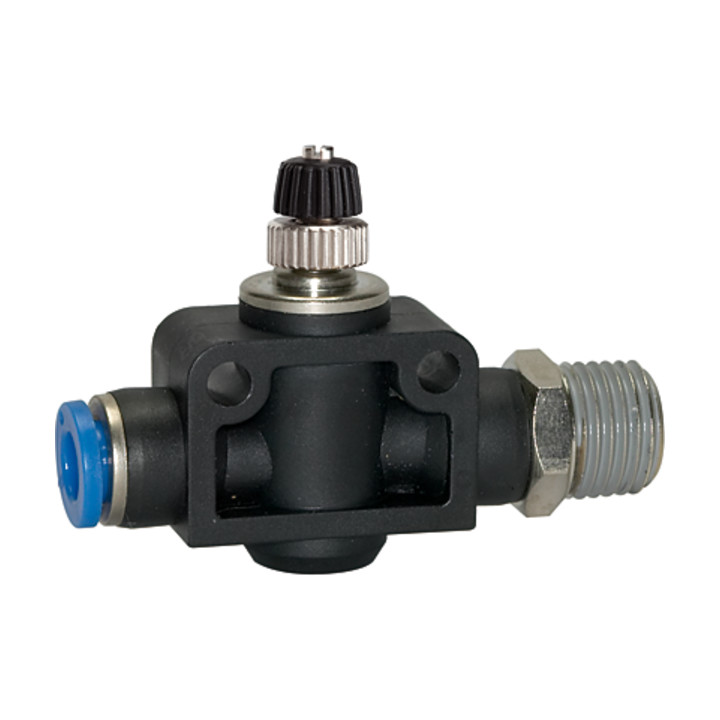 Riegler Drosselrückschlagventil »Blaue Serie«, gerade, R 1/2 außen à ̃ 12mm