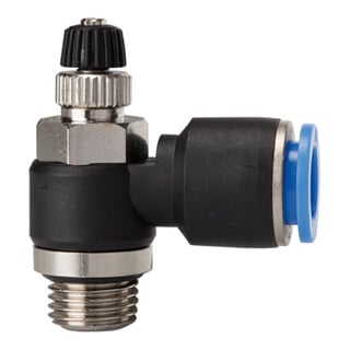 Riegler Drosselrückschlagventil »Blaue Serie«, Zuluftdros., G 1/4 a. Ã˜6mm
