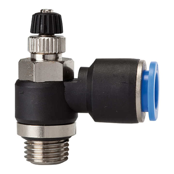 Riegler Drosselrückschlagventil »Blaue Serie«, Zuluftdros., G 1/8 a. Ã ̃6mm