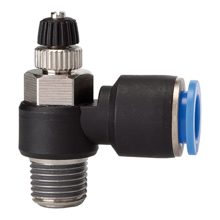 Riegler Drosselrückschlagventil »Blaue Serie«, Zuluftdros. R 1/2 a. Ã ̃10mm