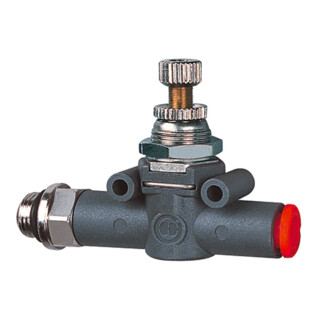 Riegler Drosselrückschlagventil einseitig, Gew.-Schl., M5, Schl.-Ø 4