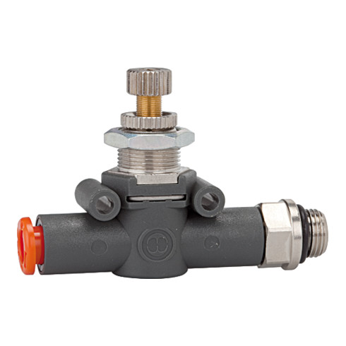 Riegler Drosselrückschlagventil einseitig, Schl.-Gew., G 1/8, Schl.-Ø 8