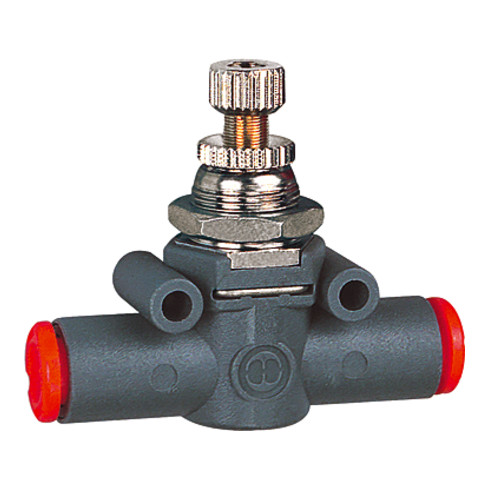 Riegler Drosselrückschlagventil einseitig, Schlauch-Schlauch, Schl.-Ø 6