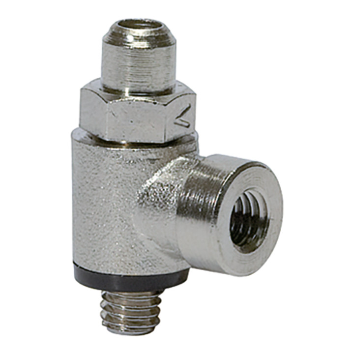 Riegler Drosselrückschlagventil, Zuluftdrosselung (V), G 1/8 i., G 1/8