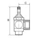 Riegler Drosselventil, beidseitige Drosselung (B) G 1/8 IG, G 1/8
