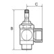 Riegler Drosselventil, beidseitige Drosselung (B), M5 IG, M5
