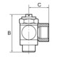 Riegler Drosselventil, Drosselung beidseitig (B), G 1/2 IG, G 1/2
