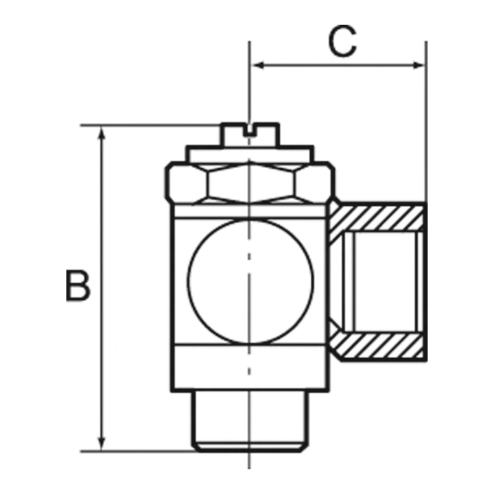 Riegler Drosselventil, Drosselung beidseitig (B), G 1/2 IG, G 1/2