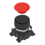 Riegler Druckknopf mit roter und schwarzer Scheibe, monostabil-1