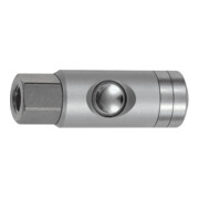 Riegler Druckknopf-Sicherheitskupplung NW 5,5, drehbar, Alu, G 1/2 IG-1