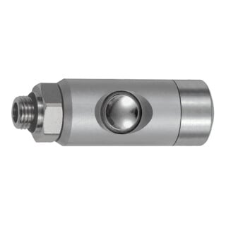 Riegler Druckknopf-Sicherheitskupplung NW 5,5, drehbar, Alu, G 1/4 AG