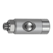 Riegler Druckknopf-Sicherheitskupplung NW 5,5, drehbar, Alu, G 1/4 AG-1
