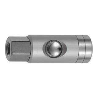 Riegler Druckknopf-Sicherheitskupplung NW 5,5, drehbar, Alu, G 1/4 IG