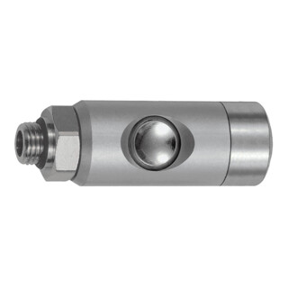 Riegler Druckknopf-Sicherheitskupplung NW 5,5, drehbar, Alu, G 3/8 AG