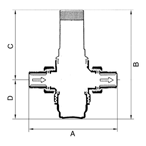 Riegler Druckregler für Trinkw., DVGW-gepr., R 1 1/2, 1,5-6 bar, PE max.16