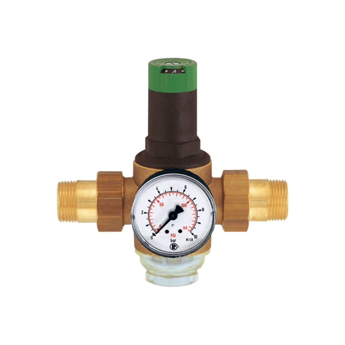 Riegler Druckregler für Trinkw., DVGW-geprüft, R 1, 1,5 - 6 bar, PE max.16