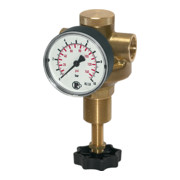 Riegler Druckregler für Wasser, inkl. Manometer, G 1/2, 0,5 - 10 bar