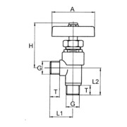 Riegler Eck-Absperrventil, Messing, AG, G 3/8, DN 8-3