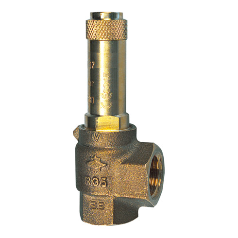 Riegler Eck-Sicherheitsventil, Sattdampf, G 1 1/2, Ansprechdruck 0,4 bar