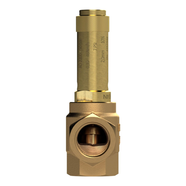 Riegler Eck-Sicherheitsventil, Sattdampf, G 1/2, Ansprechdruck 5,5 bar