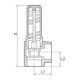 Riegler Eck-Sicherheitsventil, Sattdampf, G 3/4, Ansprechdruck 0,4 bar