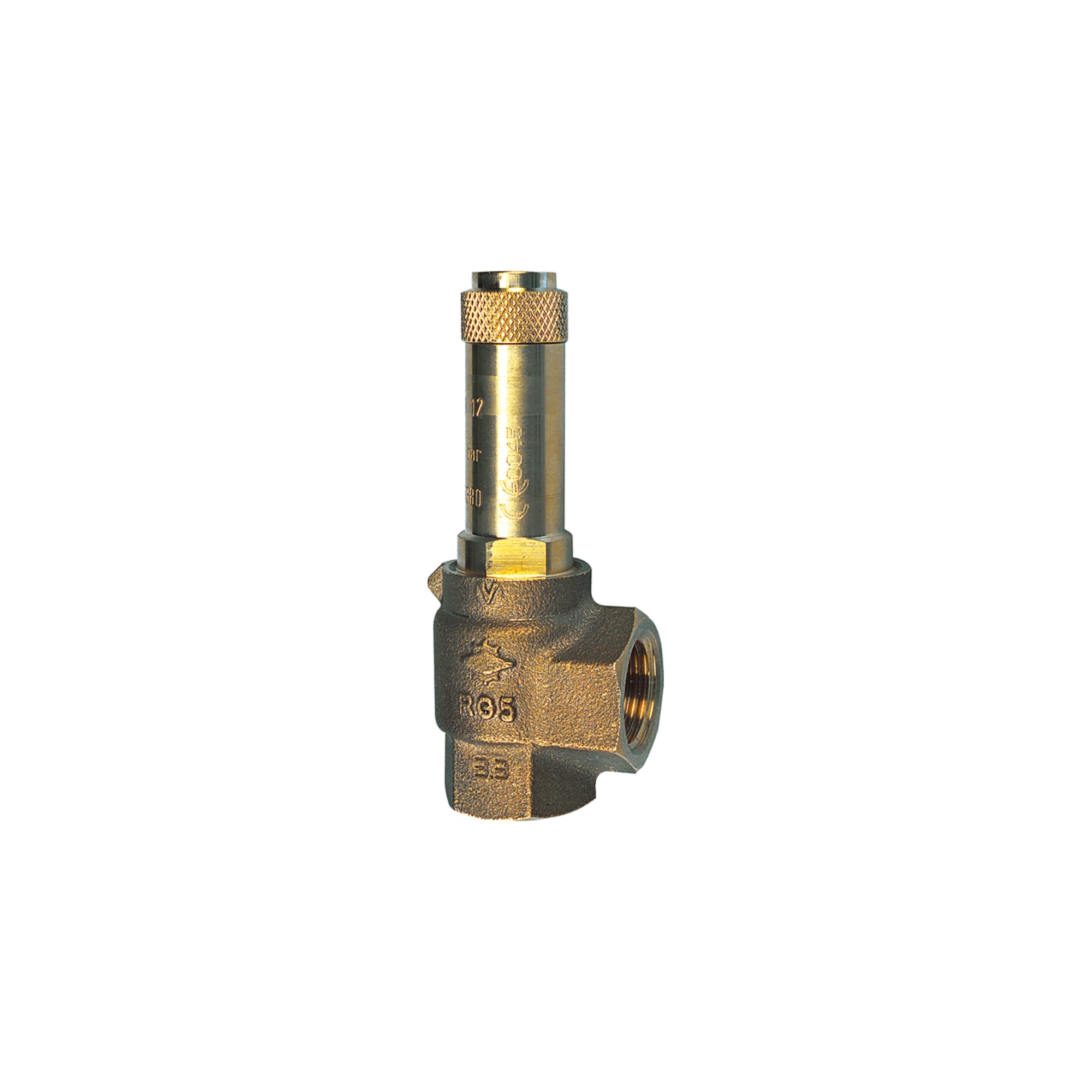 Riegler Eck-Sicherheitsventil, Sattdampf, G 3/4, Ansprechdruck 4 bar