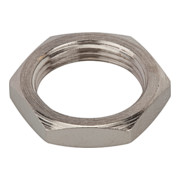 Riegler Écrou-contre-écrou hexagonal, M12x0,75, laiton nickelé-1