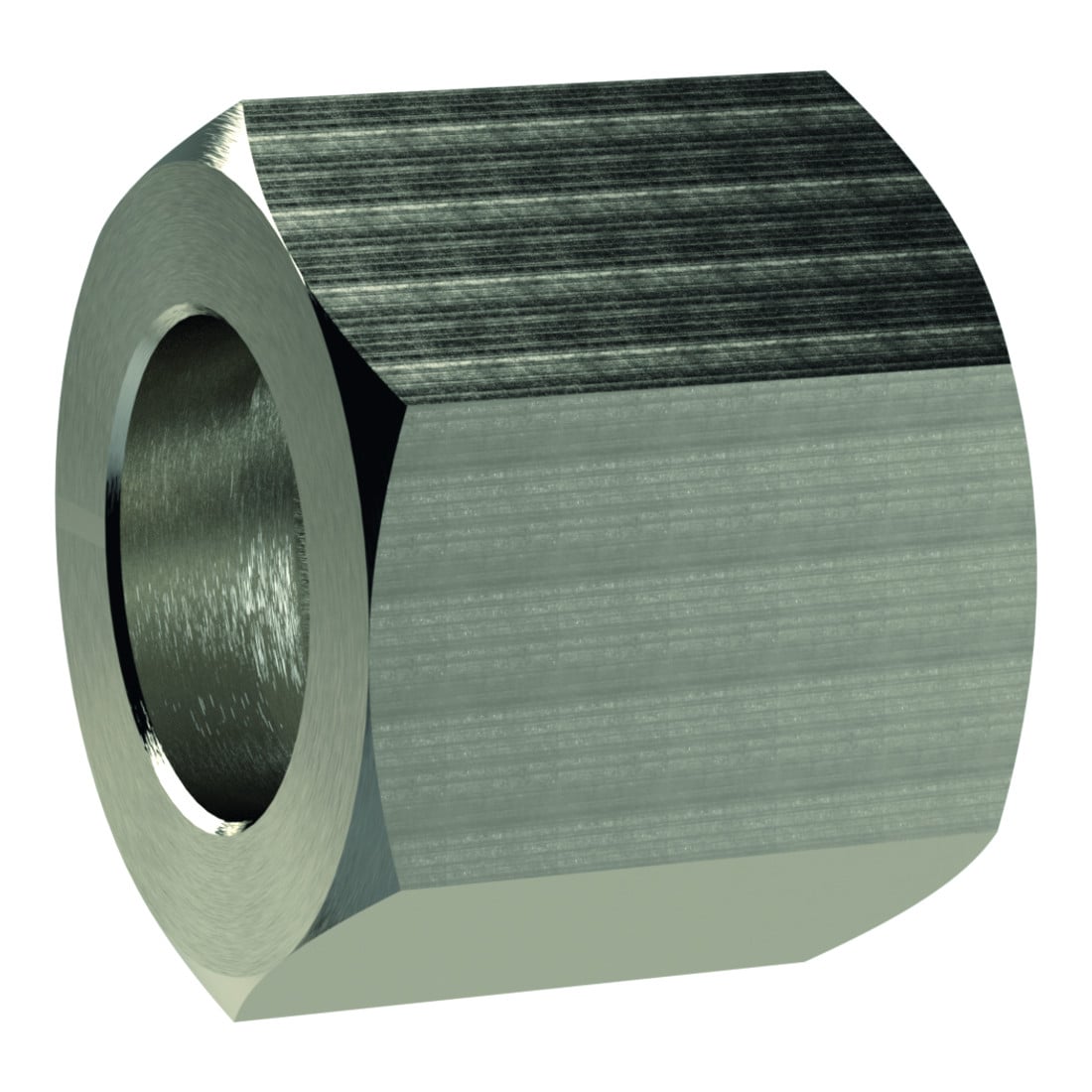 Riegler Écrou hexagonal à emmanchement, G 1, pour taille de collet LW 19, MS nickelé