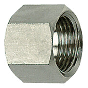 Riegler Écrou moleté hexagonal, G 1/4, pour embout taille LW 4/6, ES 1.4571-1