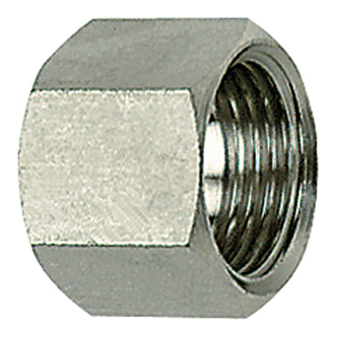 Riegler Écrou moleté hexagonal, G 1/4, pour embout taille LW 4/6, ES 1.4571