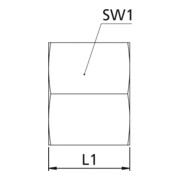 Riegler Écrou moleté, M8x1,0, Ø ext. tube 4 mm, Clé 10, acier zingué-3