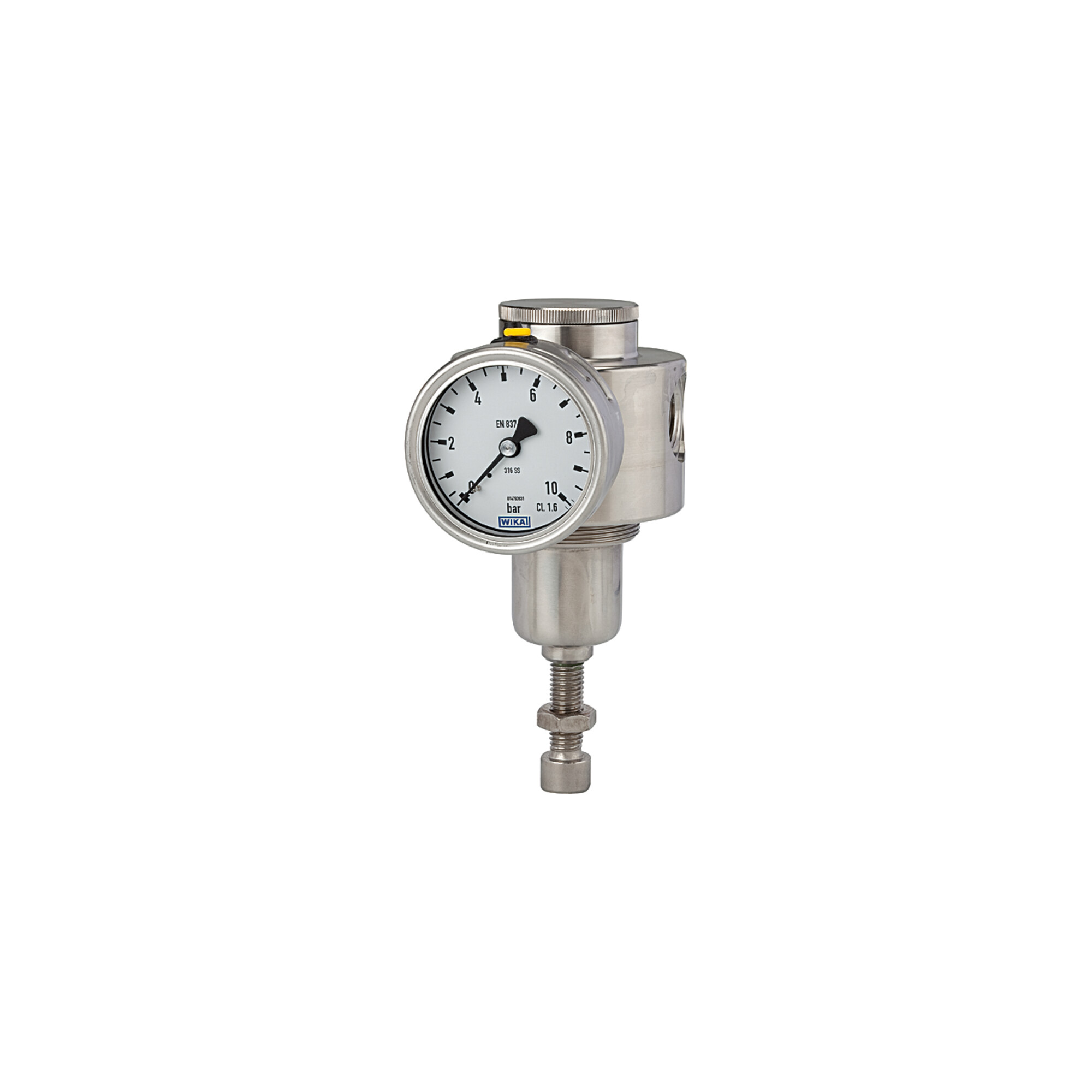 Riegler Edelstahl-Druckregler, 1.4404, nicht rückst., G 1/4, 1,0 - 15 bar