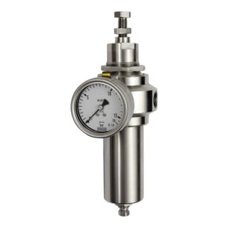 Riegler Edelstahl-Filterregler, 1.4401, BG 3, G 3/4, 1,7 - 17,5 bar