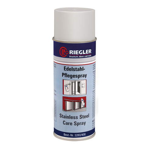 Riegler Edelstahl-Pflegespray, Temperatur -17°C bis 120°C, 400 ml