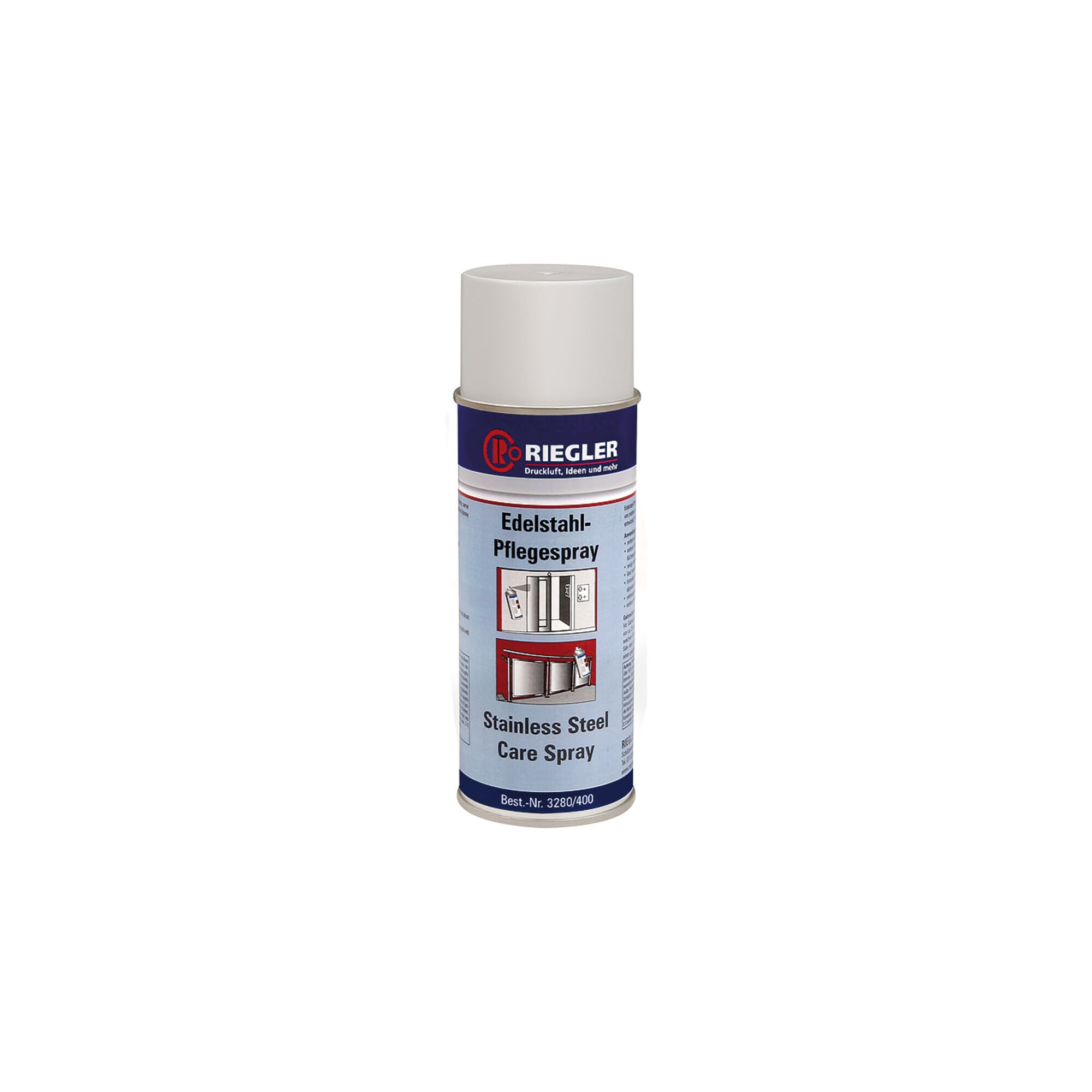 Riegler Edelstahl-Pflegespray, Temperatur -17°C bis 120°C, 400 ml