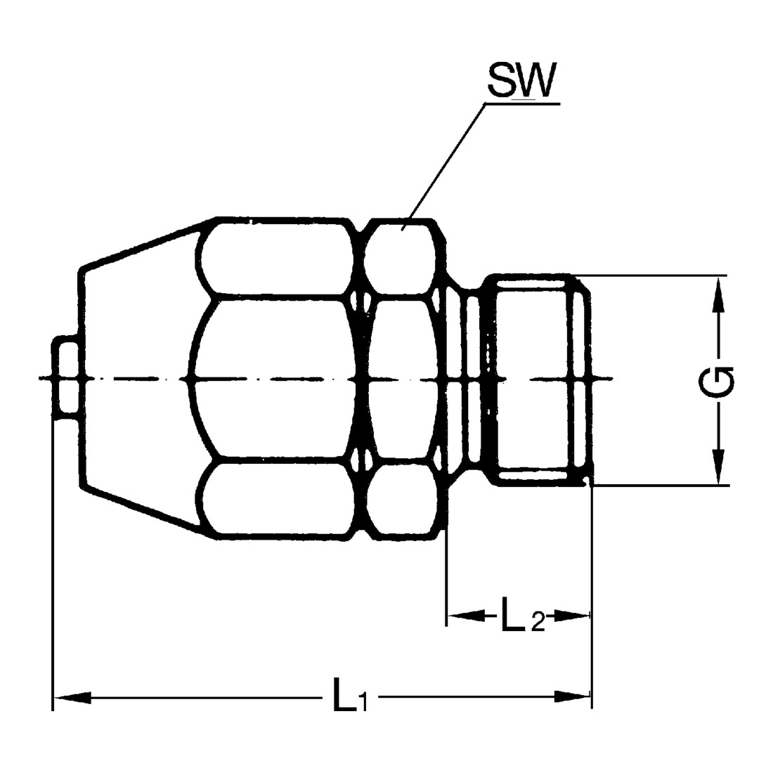 Riegler Einschraubverschraubung, für PVC-Pneumatikschlauch 11,6x9, G 3/8