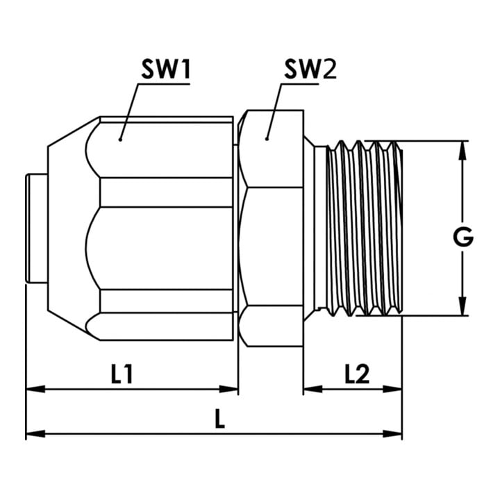 Riegler Einschraubverschraubung für PVC-Pneumatikschlauch 6x8,2, G 1/4