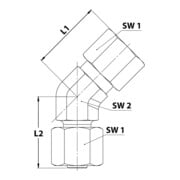 Riegler Einst. 45 °-Anschlussverschr. M14x1,5 i., Rohr-AÃ˜ 8, Stahl verz.-3