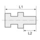 Riegler Einstellbare gerade Einschraubverschr. Dichtkegel, G 1/8, ES Ã˜6mm