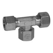 Riegler Einstellbare T-Verschraubung, Dichtkegel, M14x1,5 i., ES 1.4571-1