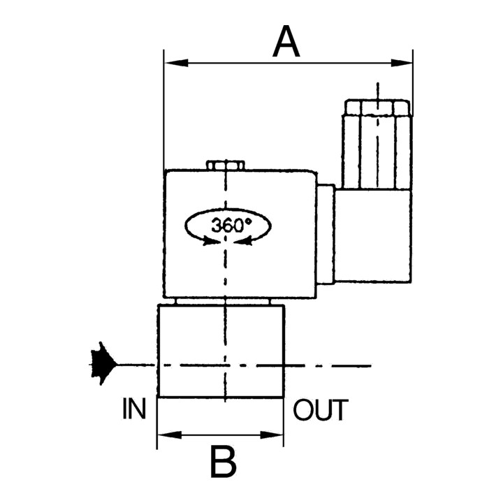Riegler Electrovanne 2/2 voies, ES, NBR, NC, directe, 24 V CC, G 1/4, PN 0-3,5 bar