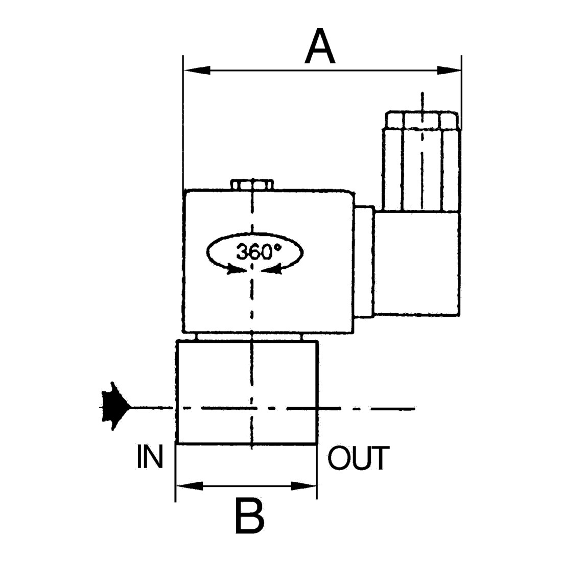 Riegler Electrovanne 2/2 voies, ES, NBR, NC, directe, 24 V CC, G 1/4, PN 0-3,5 bar