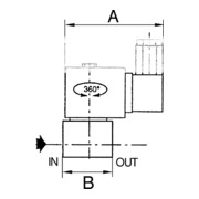 Riegler Electrovanne 2/2 voies, ES, NBR, NC, directe, 24 V CC, G 1/4, PN 0-3,5 bar-4